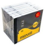 Maxell CD-R 80 52x 10mm Clear Jewel Case 10pcs 624826.40.TW